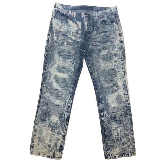 Rocawear men’s distressed straight leg jeans sz 38